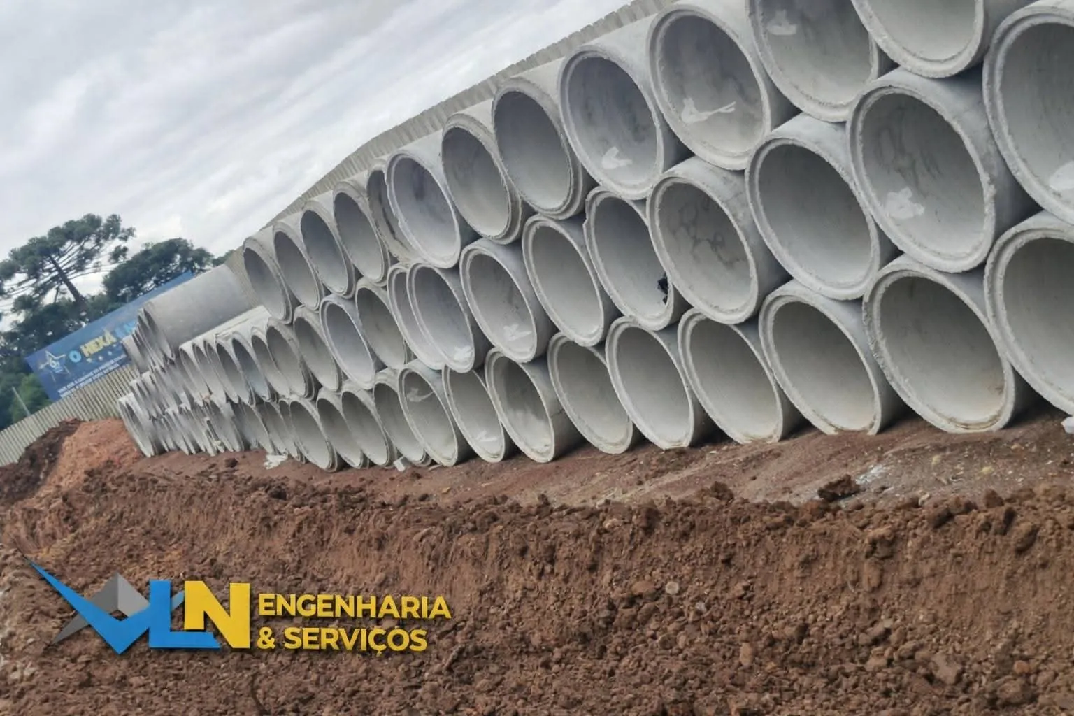 Tubulação de concreto